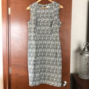 Black and white Calvin Klein shift dress size 10